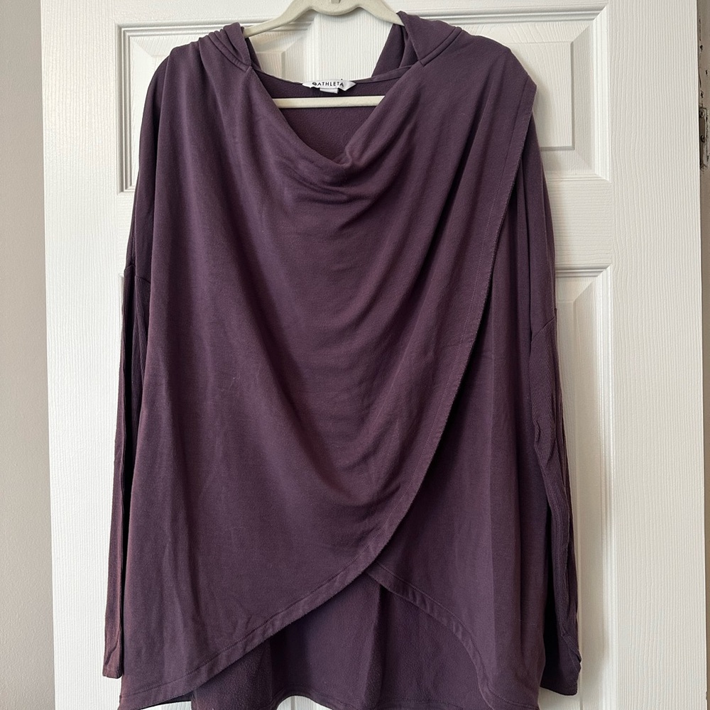 Purple Hooded Cardigan